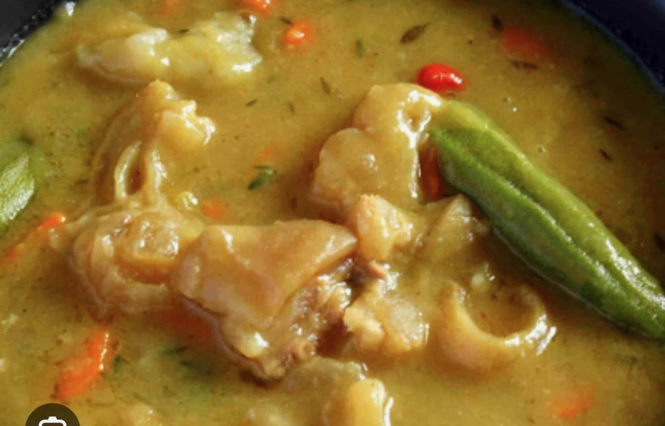 Hearty Belizean stew with okra